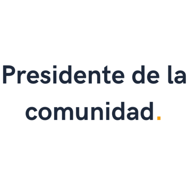 Presidente de la Comunidad